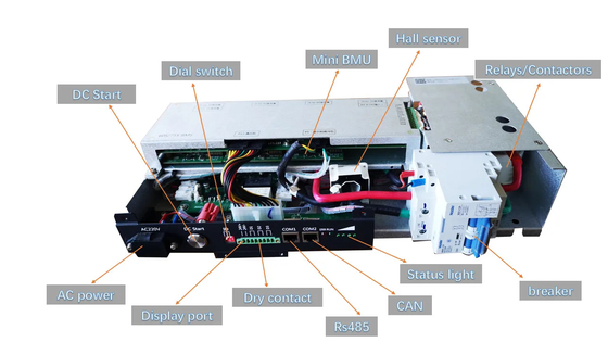 GCE BMS de alta tensão AC/DC Dual Power Supply Lithium Battery Packer com Mestre e Escravo tudo em um BMS