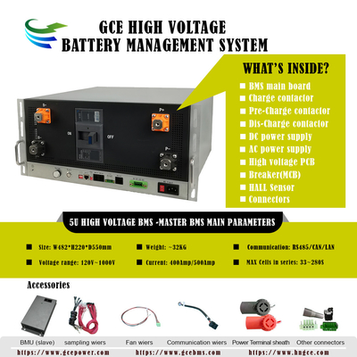 160S512V 400A Alta Tensão BMS Bateria de Lítio BMS Sistema de Gerenciamento de Bateria BMS Para BESS UPS Solar LiFePo4 Bateria de Lítio ESS