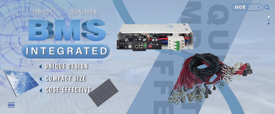 GCE 34S 108.8V 50A Sistema de gestão de baterias com sensores de temperatura e protecção contra sobrecarga para baterias de lítio