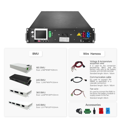 GCE 512V 160S 100A BMS de lítio Monitorização em tempo real Vida útil prolongada da bateria