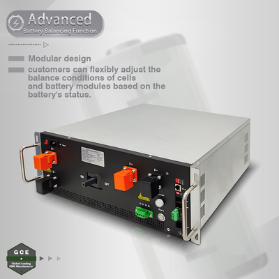 GCE BMS 768V 125A 4U Master BMS alta tensão Lítmio Balanceamento passivo 19 polegadas BMS para UPS Relay Contactor Proteção