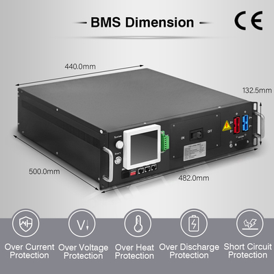3 Estrutura de Nível Relais BMS Sistema de Gestão de Bateria Solar 480V DC 63A